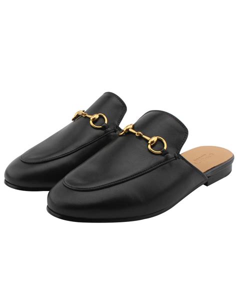 fake gucci leather slipper|gucci princetown leather slippers.